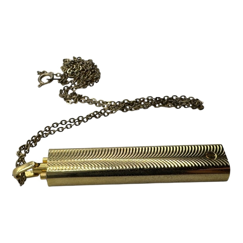 Vintage Gold-Tone Digital Watch Pendant Necklace‎ – 2” Retro Timepiece - Picture 4 of 7